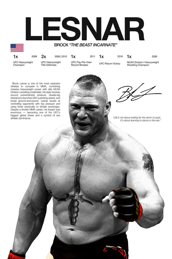 Martial Arts Legend Canvas Wall Art – Inspirational MMA Fighter Poster for Gym & Home