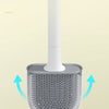 Silicone Toilet Brush with Wall-Mount Holder