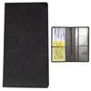 Black slim card holder wallet for vehicle registration, license, and insurance cards.