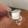 Minimalist Moon Phase Sterling Silver Ring Set