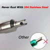 Stainless Steel Tire Valve Core Remover Tool with Key Ring