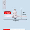 Modern 6-Blade Ceiling Fan with Remote-Controlled LED Light