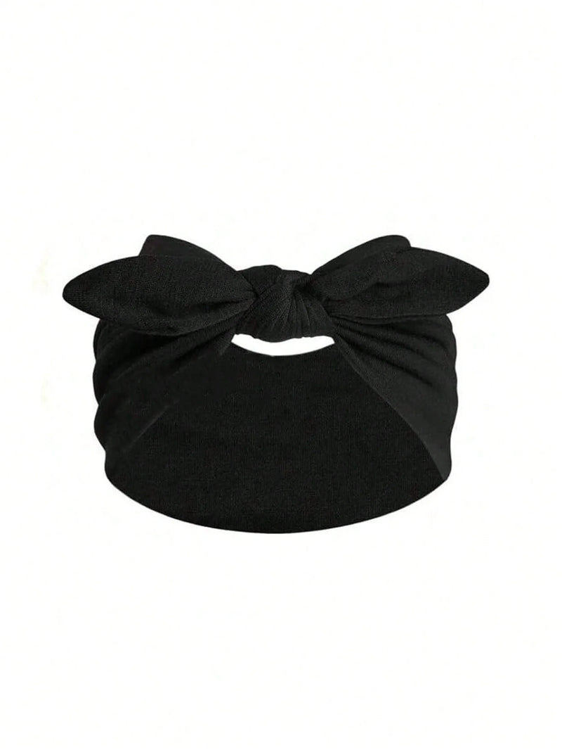 Bandeau Large Bohème avec Nœud et Oreilles de Lapin