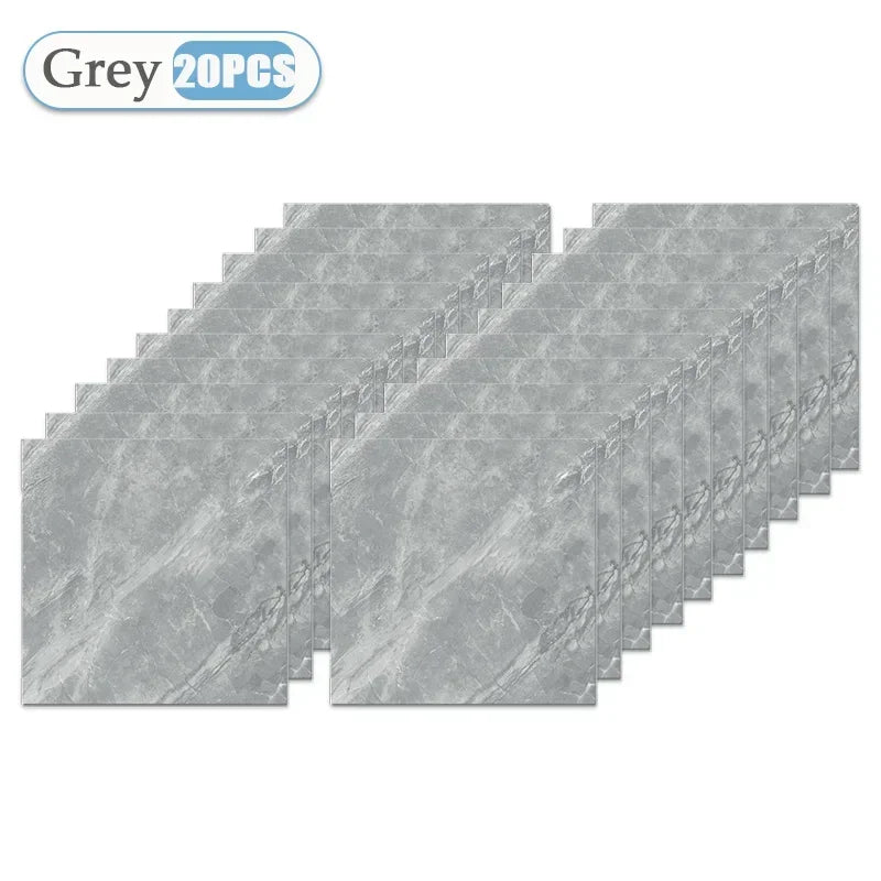 Grey self-adhesive waterproof tile stickers for kitchen and bathroom