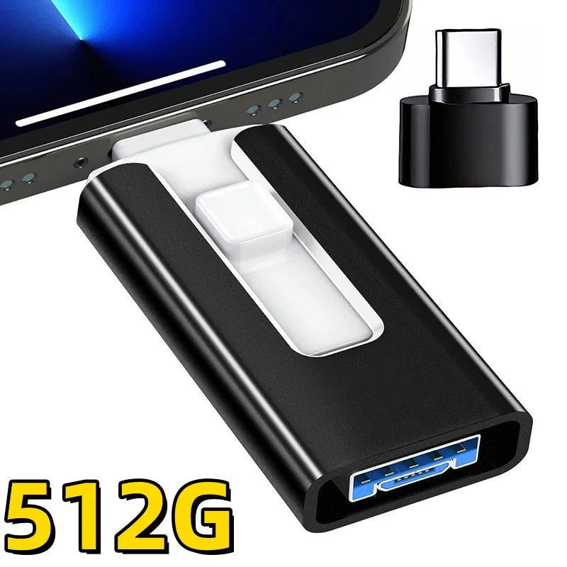 4-in-1 USB 3.0 Flash Drive for iPhone, iPad, and More