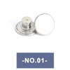 No-Sew Replacement Jeans Buttons - 17mm Metal Snap Buttons