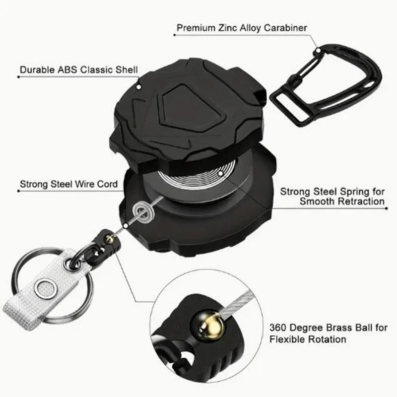 Heavy-Duty Retractable Badge Holder with Card Cover
