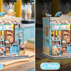 Book Nook DIY Wooden Miniature Kit with LED Lighting