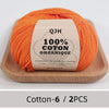 100% Organic Cotton Yarn for Knitting and Crocheting (2-Pack)