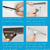 Instructions showing how to replace rubber blades on a scraper and complete the wiper installation.
