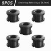 Five single titanium alloy chainring bolts, 6.5mm size, for mountain and road bikes.