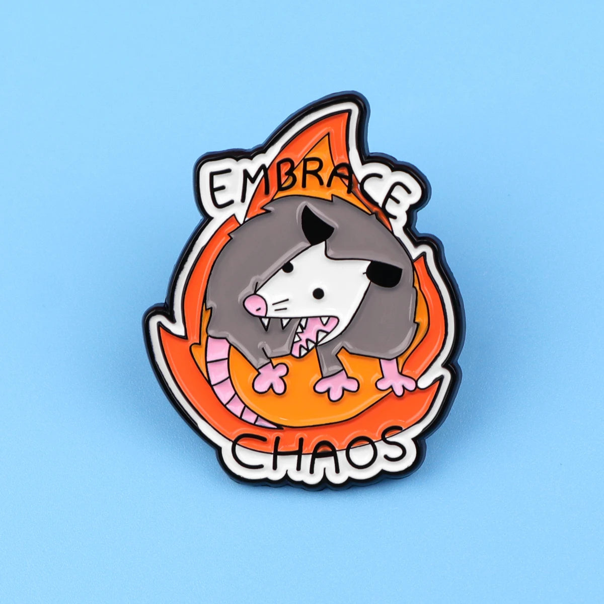Cute Opossum Enamel Pin