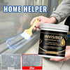 A hand applies an invisible waterproof agent to a surface, showing before and after results.
