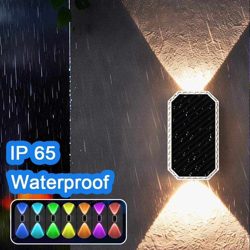 Solar-Powered RGB Wall Wash Light