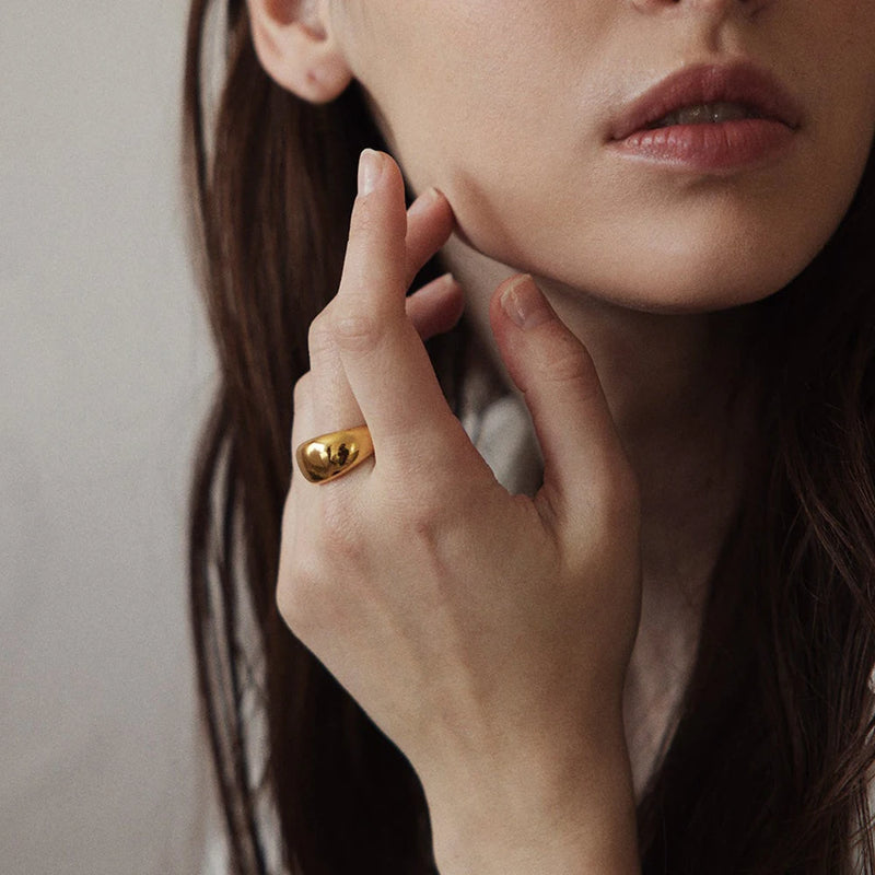 Chunky Gold Dome Ring