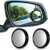 A pair of wide angle 360° adjustable car blind spot mirrors in a dark teal color.