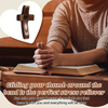 Wooden Pocket Cross with Heart Cutout
