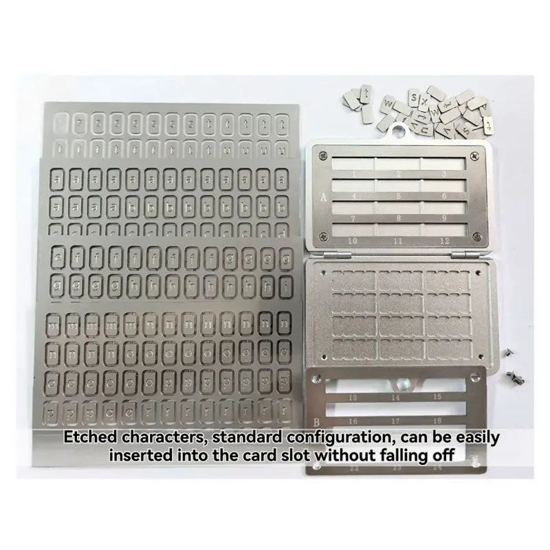 Stainless Steel Crypto Seed Phrase Backup Card