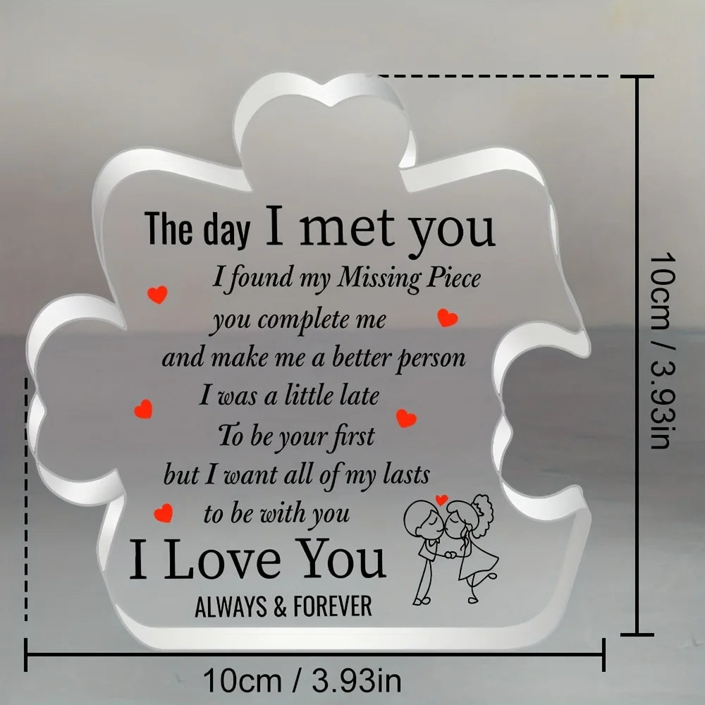 I Love You Acrylic Puzzle Desktop Keepsake
