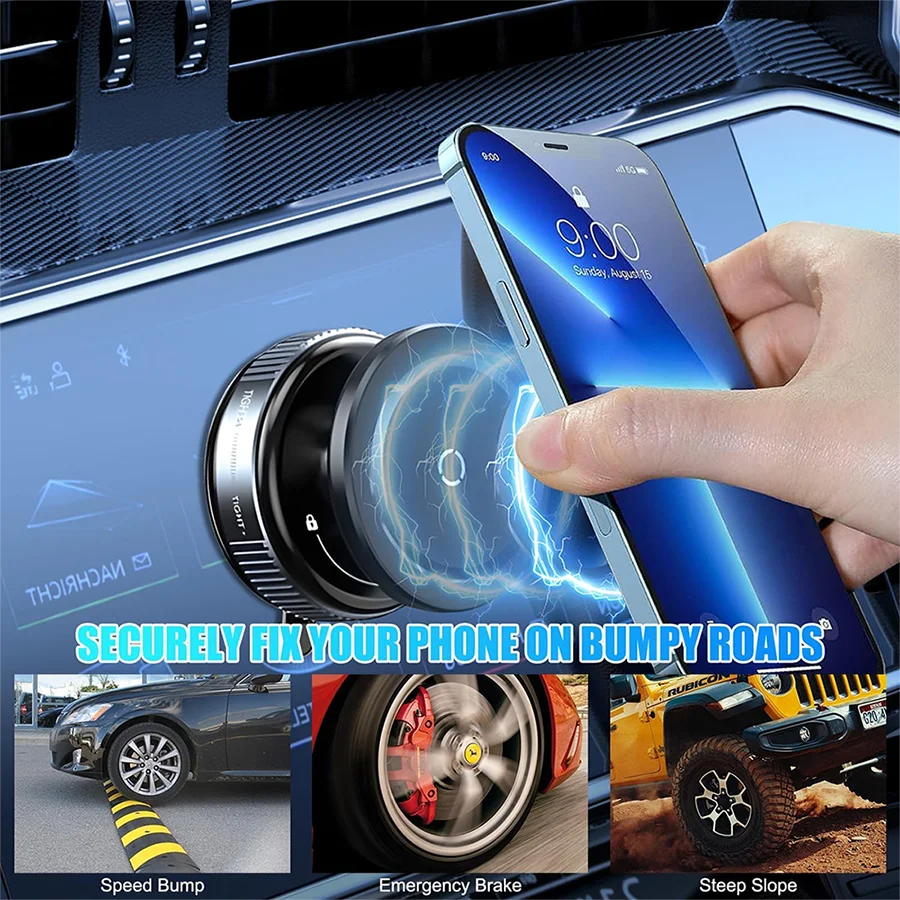 360° Adjustable Vacuum Magnetic Car Phone Mount