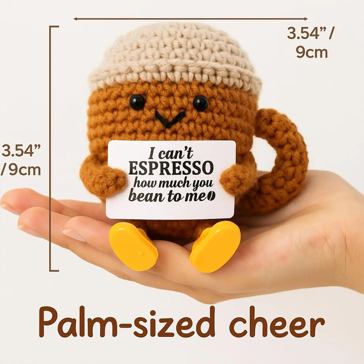 Handmade Crochet Pocket Hug Doll with Custom Message