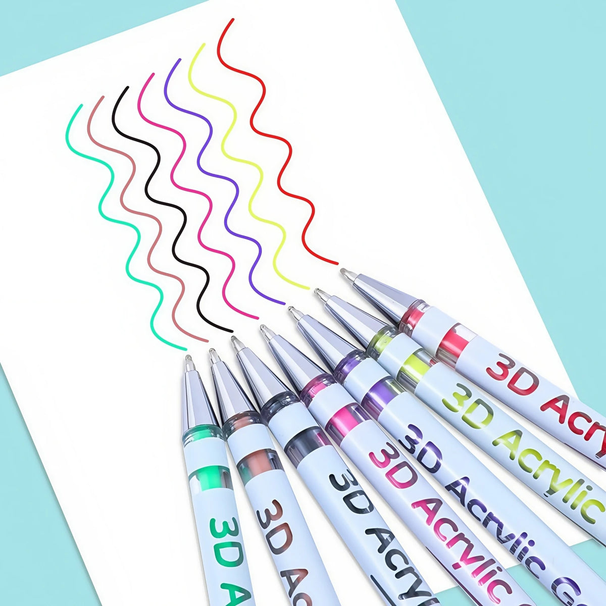 3D Acrylic Gel Pen with Quick-Dry Ink for Art and Notes