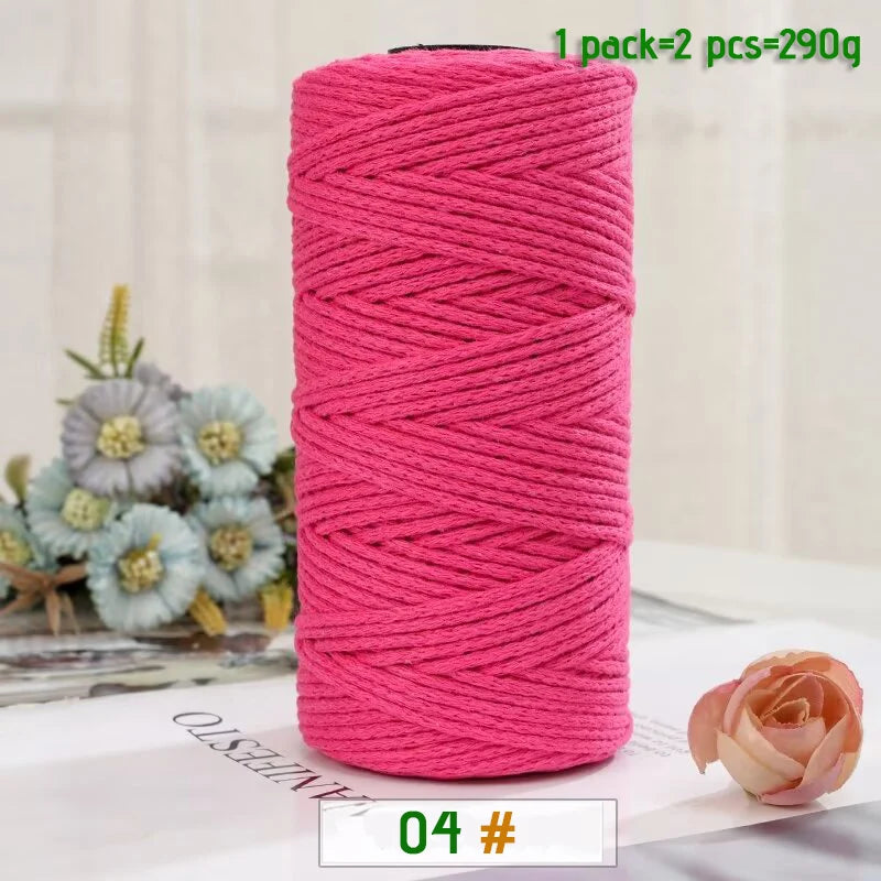100% Cotton Hollow Yarn for Knitting & Crochet