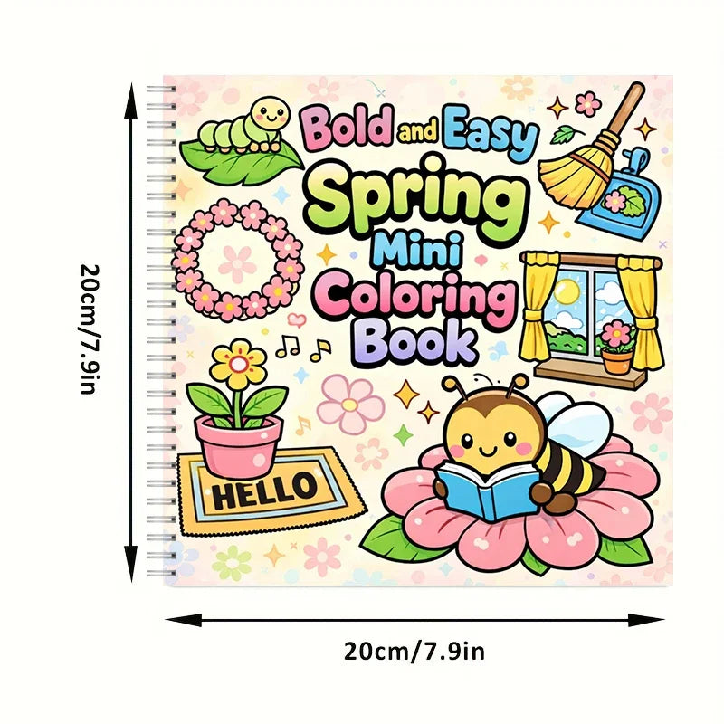 Springtime Mini Coloring Book for Adults