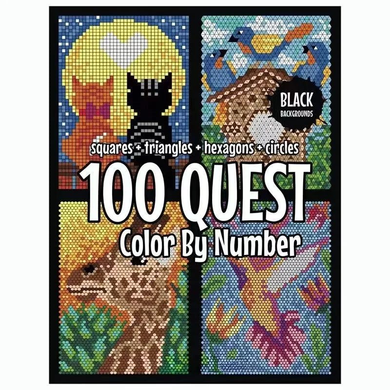 Color by Numbers Coloring Book for Adults with Dual-Head Pens