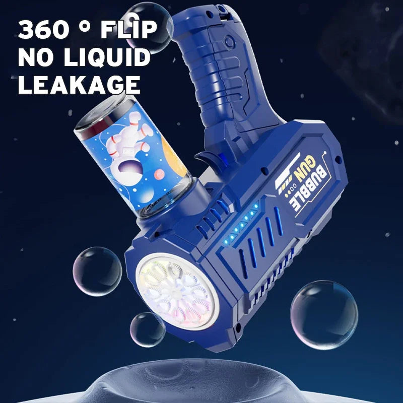 Automatic Bubble Blower Gun with Rocket Launcher