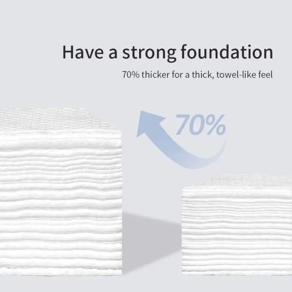 100% Cotton Disposable Face Towels – Soft & Thick Cleansing Wipes for Skincare
