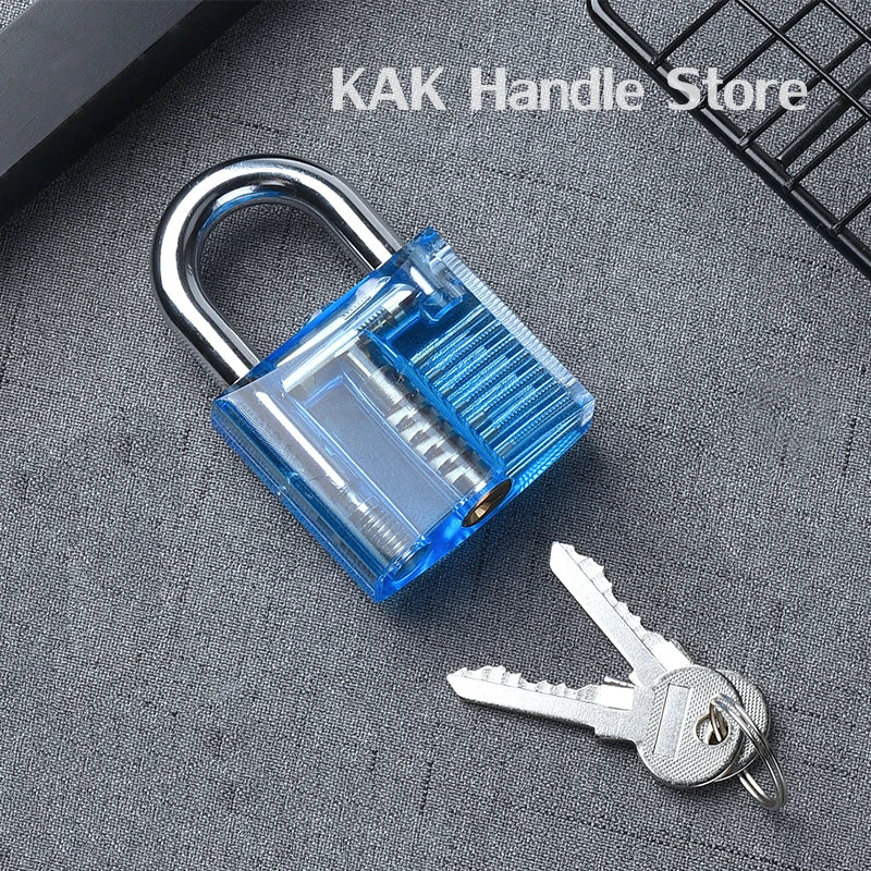 Transparent Practice Padlock with Keys - Cutaway Lock Picking Training Tool