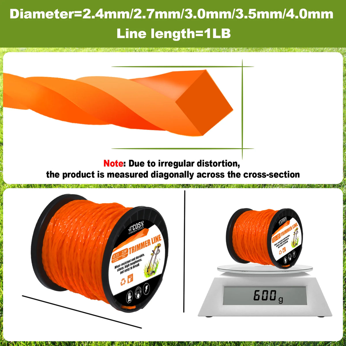 Heavy-Duty Nylon Trimmer Line Spool