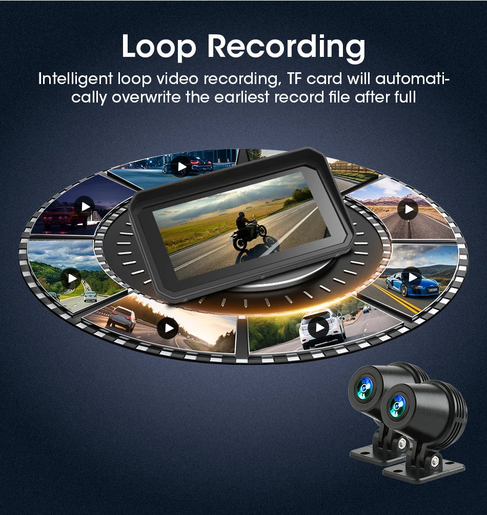 5/6.25 Inch Waterproof Motorcycle GPS with CarPlay and Android Auto