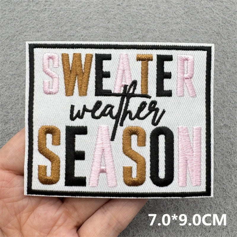 Pink Embroidered Iron-On Letter Patches for Clothing & Accessories