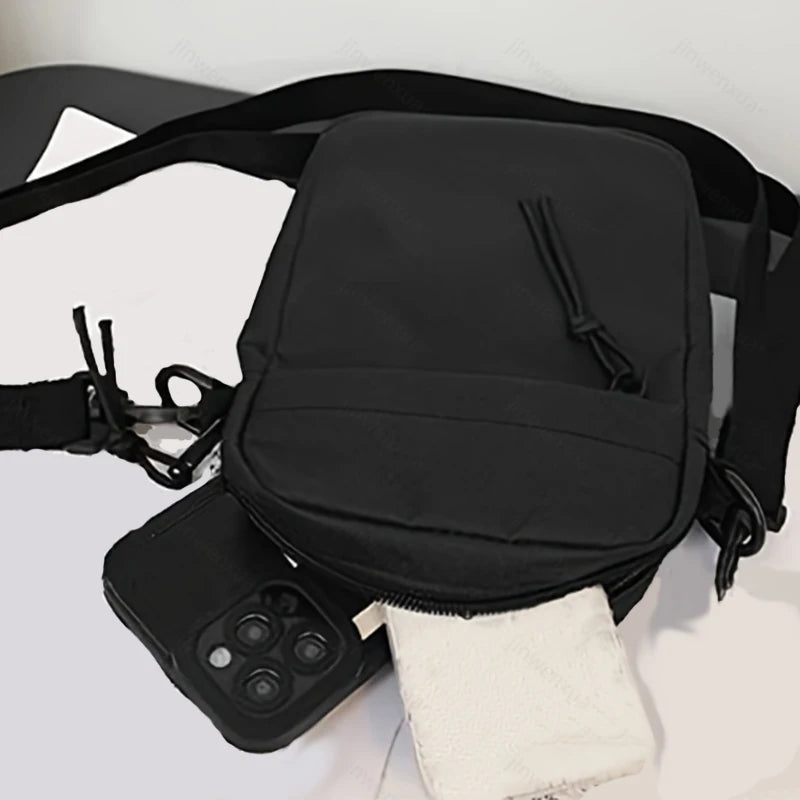 Minimalist Solid Color Crossbody Sling Bag for Men and Women