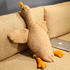 Oversized White Goose Plush Toy & Sofa Cushion