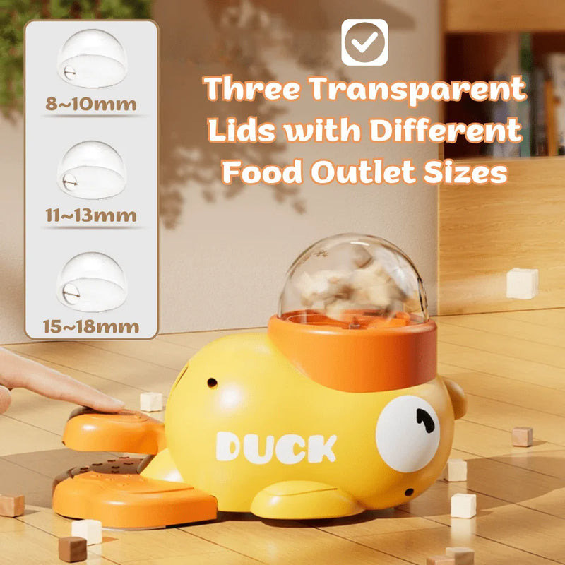 Yellow Duck Treat Dispenser Puzzle Toy for Cats and Dogs