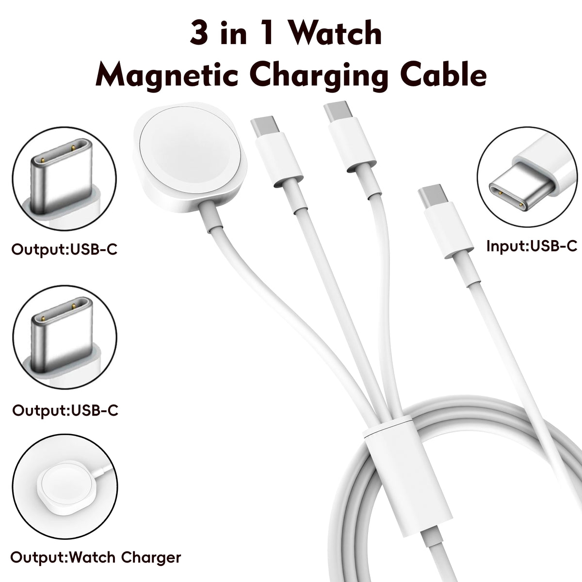 3-in-1 Magnetic Wireless Charging Station for iPhone, Apple Watch & AirPods