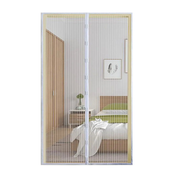 Self-Sealing Magnetic Mesh Door Screen