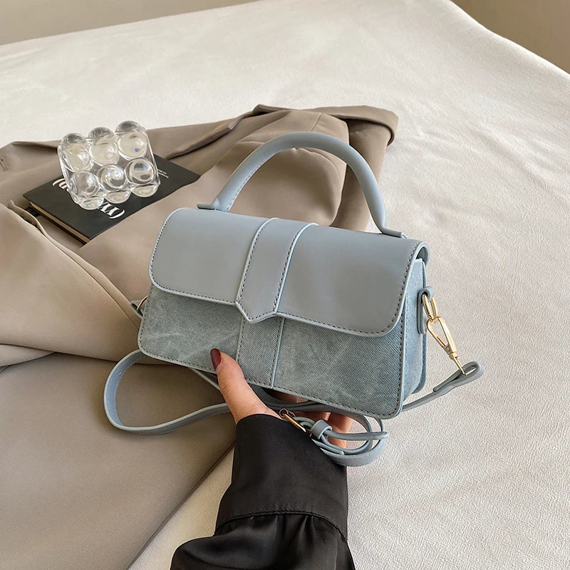 Vintage-Style PU Leather Crossbody Bag