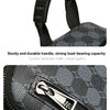 Men's Waterproof PU Leather Crossbody Bag with Geometric Pattern