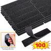 Black heavy-duty self-adhesive hook-and-loop tape for securing car mats and rugs