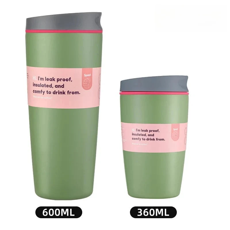 Double-Wall Insulated Coffee Tumbler with Leak-Resistant Lid