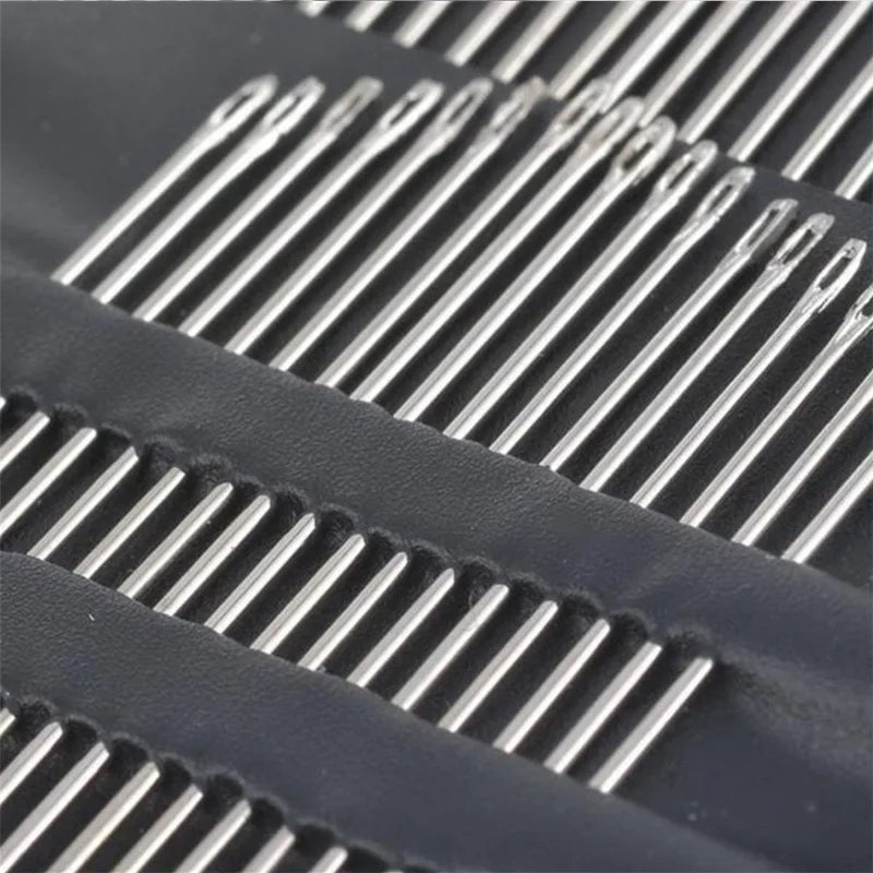 Stainless Steel Big Eye Sewing Needle Set (55 Pieces)