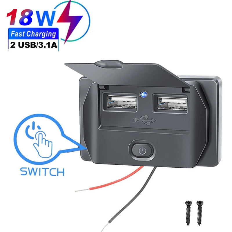 Dual USB Auto-Ladegerät mit PD & QC3.0 Schnellladung