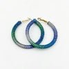 Rainbow Crystal Hoop Earrings