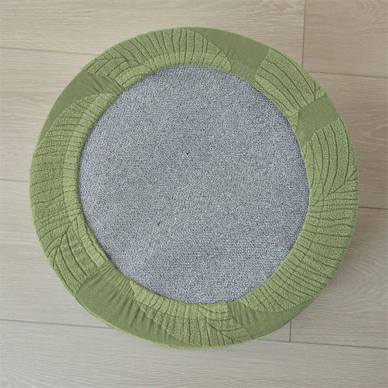 Jacquard Stretch Ottoman Cover with Elastic Edges