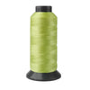 A spool of light green heavy-duty nylon sewing thread for upholstery and denim.