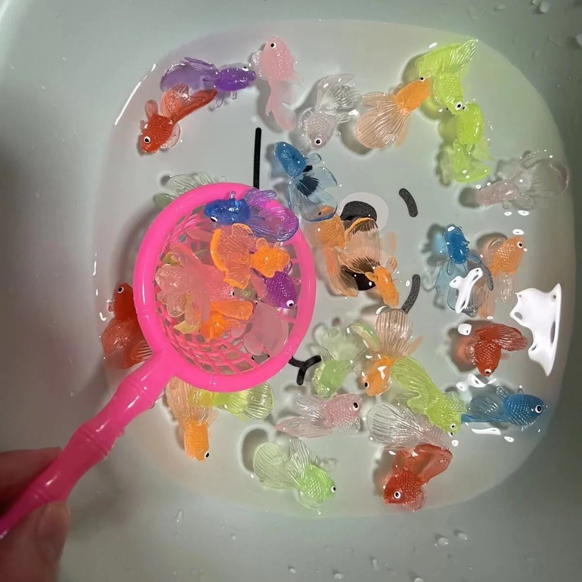 Adorable Kawaii Floating Goldfish Bath Toys - Set of 10